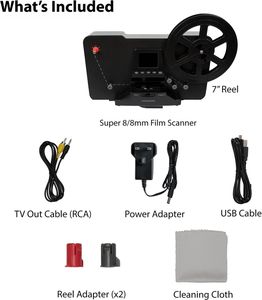 Magnasonic Super 8/8mm Film Scanner – Converts Reels to Digital Video, 2.3" Screen
