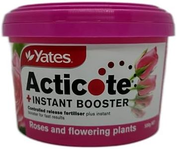 Yates Acticote + Instant Booster Controlled Release Fertiliser for Roses & Flowering Plants 500 g