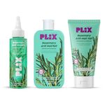 PLIX - THE PLANT FIX Rosemary Hair Growth Advanced Oil, Shampoo & Conditioner for Reducing Hair Loss & Breakage | Nourishes & Strengthen Hair Follicles | All Hair Types l Dermatologically Tested