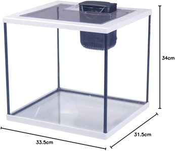 Interpet Aqua Cube 28L Glass Aquarium – LED Lighting & Easy Care Filter, White