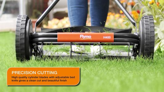 Flymo H400 Push Cylinder Lawn Mower – Manual Grass Cutter