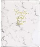 Paper Junkie Marble and Gold Foil 3 Ring Binder with Pockets, Portfolio Organizer with Clipboard (10.5 x 12.5 Inches)