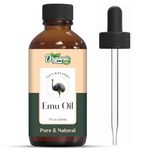 Organic Zing Emu (Dromaius Novaehollandiae) Oil | Pure & Natural Carrier Oil for Skincare, Hair Care & Massage- 30ml/1.01fl oz