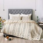 Deny Designs Iveta Abolina Mud Cloth Inspo VIII Comforter Set with Pillow Shams, Full/Queen, Neutral