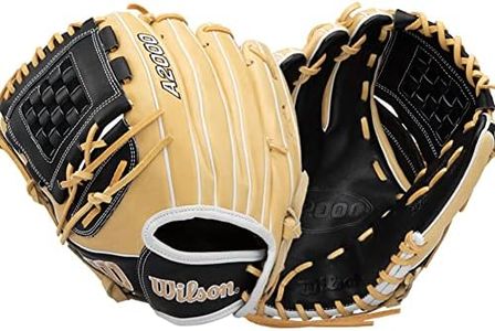 Wilson 2022 A2000 P12 12" Pitcher's Fastpitch Glove - Left Hand Throw, Black/Tan