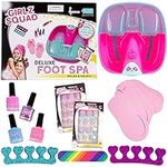 Girlz Squad Foot Spa Sets for Girls Ages 7-12 with Nail Kit for Kids - DIY Manicure and Pedicure Set with Foot Care Kit Perfect for Sleepovers and Slumber Party. Helps Develop Self-Care and Creativity