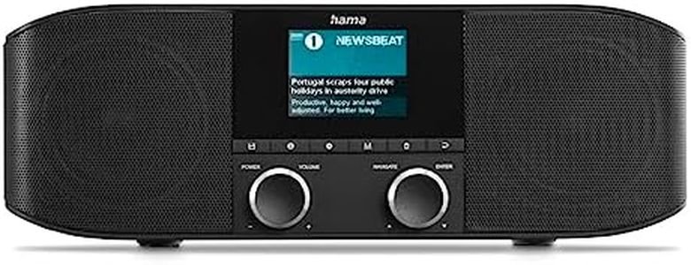 Hama Radio Dab+ Bluetooth DIR3030BT (Radio Dab/Dab Plus/FM/Radio Internet, WiFi, Port USB, Ecran Couleur 2.4", Spotify Connect, Amazon Music, Radio Réveil) Noir