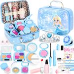 INNOCHEER Pretend Makeup for Toddlers, Toy Play Makeup Set for Kids 3-5, Toddler Makeup Kit Pretend, Frozen Toys for Kids Fake Makeup, Gifts Toys for 2 3 4 5 6 7+ Year Old Girls (Not Real Makeup)