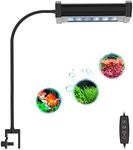 Lominie Planted Aquarium LED Light, Aquarium Grow Light Manual Timer Dimmer Nano Fish Planted Tank Light with Gooseneck for Freshwater Shrimp Refugium Tank (Freshwater)