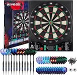 WIN.MAX Electronic Dart Board, LED Display Automatic Scoring Dartboard Sets for Adults with 12 Darts 100 Soft Tips, Dart Board Electronic Scoreboard, Power Adapter, Outdoor, up to 8 Players