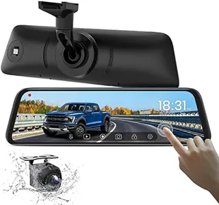 9.35''1080P OEM Rear View Mirror Camera: Recording Wide View Back Up Camera for Cars, Smart Full Touch Screen Stream Media Backup Camera with Super Night Vision for Trucks,Vans, SUVS (AUTO-VOX T9)