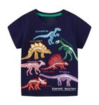 Winzik Boys Shirts, Toddler Boys' Tops Tees T Shirts Kids Short Sleeve Summer Dinosaur Clothes 2-8T (18-24 Months, Dinosaur 3#)