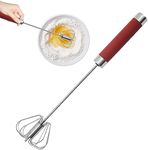 Hand Whisk, Whisk, Semi-Automatic Hand Stirrer Stainless Steel Egg Whisk, Multifunctional Whisk Mixer, Rotating Egg Beater Milk Frother for Whisking Blending