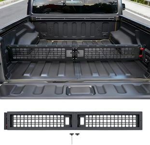 Tecbaba Truck Bed Divider Compatible with 2020-2025 Jeep Gladiator Non-Slip Cargo Organizer Management Aluminium Alloy Foldable Keep Organized for Cargo Area All Weather 2024 Gladiator Accessories