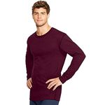 Duofold Men's Thermal Wicking Crew 1-Pack, Bordeaux Red, Medium