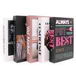 Fake Books Sets for Bookshelf,Faux Books Storage Box for Decoration,Coffee Table Books Decor,Hardcover Decorative Books for Home Decor,Farmhouse Decor Books Set of 5 (7)