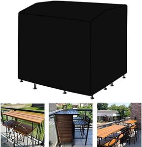 Izzybang Bar Height Outdoor Patio Set Cover Heavy Duty Waterproof 48 inch Patio Bar Height Table and Chairs Set Cover