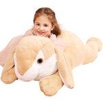 IKASA Giant Rabbit Stuffed Animal Plush Toy,Large Bunny Cute Jumbo Soft Toys,Huge Big Size Plushy Fluffy Fat Oversized Plushie,Gifts for Kids Girls Boys Girlfriend (30 inches, Light Brown)