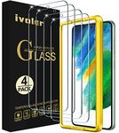 iVoler 4 Pack Screen Protector for Samsung Galaxy S21 FE 5G/4G, [Fingerprint Reader] Tempered Glass Film, Alignment Frame, Easy Installation, Anti-Scratch, 6.4 inch- [Not for Galaxy S21]