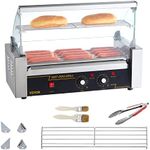 VEVOR 750W Stainless Sausage Grill Cooker Machine,Hot Dog Roller 5 Rollers 12 Hot Dogs Capacity