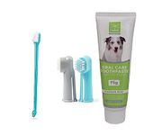 Pet Needs Mint Flavor Dog Toothpaste 95g With 3 in 1 Cleaning Dental Toothbrush- Bio Enzyme and Natural Ingredients Toothpaste for Dogs and Puppies