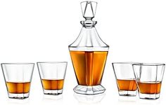 Whiskey Decanter Set for Men with 4 850ml Glasses, Bourbon Whiskey Gifts for Men Dad, Christmas Anniversary Birthday Gifts for Him Husband