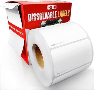 Mess Dissolvable Food Labels for Canning, Jars, Pantry and Meals Blank White (500 Per Roll) Washes Off in Seconds Like Magic - No Residue Stickers 1x2" Freezer Microwave and Dishwasher Safe by