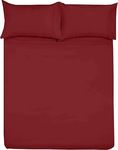 SlumberWell RV Short Queen Sheets for RV - RV Queen Sheet Set for RV Camper - RV Sheets - 4 Piece Bed Set for Campers 8-12 Deep Pocket Fitted Sheet Luxury Soft (Burgundy - RV Short Queen - 60” x 75”)