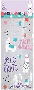 Amscan Llama Fun Cello Treat Bags & Header Cards 20 Pieces