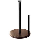 Wood Paper Towel Holder Countertop, OBODING, Farmhouse Kitchen Paper Towel Holders Stand with Heavy Duty Wood Base, fits Standard and Jumbo Size Paper Towels (Brown)