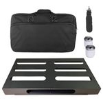 GOKKO Guitar Pedal Board 22" x 12.6" Guitar Pedalboard with Gig Bag and Mounting Tape (Build-in Power Supply Bracket)