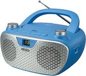 JENSEN CD-485-BL CD-485 1-Watt Portable Stereo CD Player with AM/FM Radio, Corded Electric (Blue)