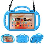 Fire HD 10 Tablet Case for Kids (13th/11th Gen, 2023/2021) - Sonlaryin Lightweight Kid-Proof Case with Strap, Handle and Kickstand for Fire HD 10 Plus & Kids Pro Tablet, Not Fit Nokia TCL Case - Blue