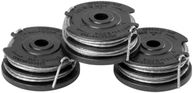 Greenworks 0.065" Dual Line Replacement String Trimmer Line Spool, 3 Count (Pack of 1)