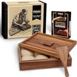 The Old Pizzaiolo Wooden Pizza Dough Proofing Box w/Lid – 16” x 12” – Made From Natural Acacia Wood – Proofing Container Tray for Home Kitchen with Dough Spatula and Pizza Dough Recipe Book