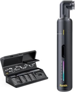 Fanttik S2 Pro 3.7V Electric Screwdriver, Cordless Screwdriver Set, 7 Torque Settings, 0.5 to 6N.m, 20 Magnetic Bits, 1/4''Hex Shank, with 90° Angle Adapter, for Furniture, Household Repairs