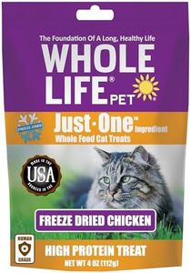 Whole Life Pet Freeze Dried Chicken Cat Treats - Human Grade - One Ingredient - Sourced and Made in The USA