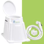 Prezicare Indian to Western Toilet Converter With Faucet Pipe | Portable Commode Chair for Elderly & Disabled | Heavy-Duty Western Toilet Seat | 2 Year Warranty – White (White)