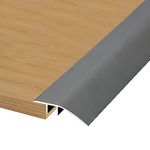 Aluminum Floor Transition Threshold Strip Wood to Tile, 36 inch Doorway Thresholds Reducer Trim Strips for Vinyl Laminate Flooring, Matte Grey Carpet Edging Cover Door Bar