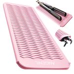 ANGENIL Heat-resistant silicone mat bag, mat cover for curling iron, hair straighteners, curlers, round brush, hot air brush and hair styling devices, food-safe silicone