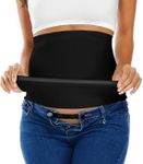 Rheane Seamless Pregnancy and Postpartum Belly Band with Pant Extenders - Black - 3