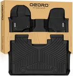 OEDRO Floor Mats Fit for Ford F-150 SuperCrew Cab 2025-2015 with 1st Row Bench Seats, TPE All-Weather F-150 Floor Liners Includes 1st and 2nd Row, Black