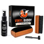 Vinyl Buddy Ultimate 5-Piece Vinyl Record Cleaning Kit | with Real Hardwood Brushes – Includes: Record Cleaner, Pro Velvet Brush, Microfiber Brush & Stylus Cleaner – Clean, Protect & Restore Your LPs