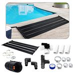 Arebos 2X Solar Heater Solar Pool Heater | Set of 2 | 300x66 cm | UV-resistant plastic | Black | Expandable as desired