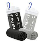 Sukeen Cooling Towel Gym Towel 2Pack (40"x12"), Cooling Towel Quick Dry Fitness Towel Ice Towel Golf Towel Yoga Towel Sports Cooling Towels for Neck and Face,Cool Towel for Instant