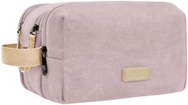 NGIL Traveling Toiletry Bag, Canvas Toiletry Organizer for Women and Men, Cosmetic Case, Skincare, Shaving Kit Organizer Traveling Toiletry Bag (Pink, Medium)