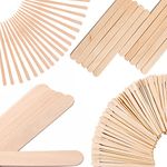 Mibly 4 Style Assorted Wooden Wax Sticks - For Body Legs Face and Small Medium Large Sizes Eyebrow Waxing Applicator Spatulas for Hair Removal or Wood Craft Sticks (Pack Of 250 Assorted Waxing Sticks)