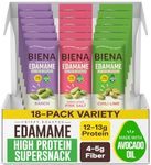 Biena Crispy Roasted Edamame Beans Snack – High Protein Low Carb Snack for Adults & Kids, 12g-13g Protein per Serving - Made w/Avocado Oil – Vegan, Gluten-Free – 18-Pack 1.05oz Variety Pack
