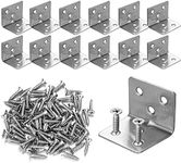 12PCS Heavy Duty Stainless Steel Corner Braces L Shape Brackets 30x30x38mm,90 Degree Joint Right Angle L Bracket for Furniture Wood Cabinets Shelves