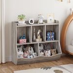 Amyove Kids Bookshelf and Bookcase Toy Storage Multi Shelf with Cubby Organizer Cabinet for Boys Girls,for Children Playroom Hallway Kindergarten School